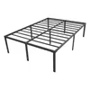 A black metal bed frame shown from a diagonal angle against a white background. Náhled obrázku produktu