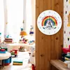 Regenbogen Wanduhr aus Alu mit Spruch Enjoy every moment Produktbild-Vorschau 3