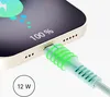 Cavo QUALO Nylon USB-C per Lightning – 1,5 m, 2,4 A, Verde Anteprima dell’immagine prodotto 2