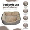 Hundebett, Hundekissen in Leinenoptik, Hundekorb, erhöhte Produktbild-Vorschau 3