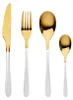 Besteckset Edelstahl 16-teilig Lisboa weiß/gold BERGNER Produktbild-Vorschau 1