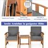 COSTWAY 3tlg. Balkonmöbel Set, Beistelltisch mit 2 Stühlen, Produktbild-Vorschau 6