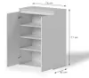 Kommode Vicco Claus Weiß 74 x 99.6 cm mit 2 Türen, Model Produktbild-Vorschau 2