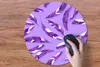 MuchoWow® Mauspad Mousepad Mädchen - Federn - Lila - Muster Produktbild-Vorschau 3