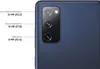 Close-up of the rear camera module of a dark blue smartphone, with labels pointing to each lens. Produktbild-Vorschau