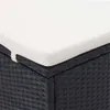 vidaXL Lehátko pre 2 osoby s vankúšom Poly Rattan Black Náhľad obrázku produktu 6