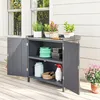 Outsunny Armoire de rangement de jardin sur pied, table de Voir les images du produit 7