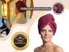 Haarturban / Kopfhandtuch aus Baumwolle, 64 cm, brombeer Produktbild-Vorschau 4