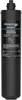 A black water filter cartridge with text and logos printed on it, presented against a black background. Anteprima dell’immagine prodotto