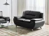 BELIANI 6-Sitzer Sofa Set Schwarz Kunstleder Lederoptik Produktbild-Vorschau 5