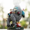 Figurine de jardin Relaxdays, dinosaure dévorant des nains Voir les images du produit 6
