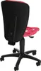 A pink office chair with a heart pattern, viewed from the back. Produktbild-Vorschau
