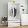 vidaXL Szafa biała 100x50x200 cm materiał drewnopochodny Podgląd zdjęcia produktu 15