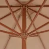 vidaXL Sonnenschirm mit Holz-Mast 300 cm Taupe Produktbild-Vorschau 4