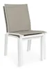 4er Set Stühle 50 x 61 x 88,5 cm Aluminium und Textil Weiß Produktbild-Vorschau 5