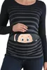 Umstandsshirt Langarm Guck Guck – Umstandsmode Damen Produktbild-Vorschau 2