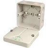 An open electrical junction box with its lid detached, shown against a white background. Produktbild-Vorschau