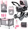 Bayer Design 18333AC Kombi-Puppenwagen Mega Set, wandelbar, Produktbild-Vorschau 1