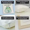 Frosch in blauer Decke Kissen mit Spruch Anti-Stress Kissen Produktbild-Vorschau 4