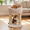 COSTWAY Katzenbaum in peluche, con tiragraffi, piattaforma Anteprima dell’immagine prodotto 2