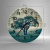 Wanduhr - Rund - Glasuhr - Baum Natur Feld - 30x30cm - Produktbild-Vorschau 3