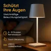 A bedside table with a lamp and a sleeping person in the background, with marketing text and icons. Náhled obrázku produktu