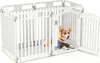A white dog playpen with a corgi inside. Podgląd zdjęcia produktu