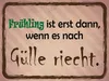vianmo Holzschild 30x40 cm Frühling ist wenn Gülle riecht Produktbild-Vorschau 1