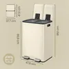SONGMICS Mülleimer Küche, 2 x 30 Liter, 2 Fächer, Produktbild-Vorschau 6