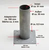 Bodenplatte Fußplatte für Torpfosten Ø 60 mm  Produktbild-Vorschau 2
