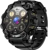 A black smartwatch with a detailed, multi-functional display is shown against a white background. Podgląd zdjęcia produktu