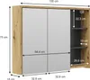 Badspiegelschrank Vicco Viola Eiche/Anthrazit 100 x 75 cm, Produktbild-Vorschau 7