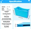 A product specification sheet with images of a blue foldable bathtub. Náhled obrázku produktu