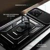 A close-up of a black phone case with a ring holder and camera protection. Produktbild-Vorschau