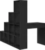 Biurko Narożne Z Półką Czarny Dąb 101,5 X 149,5 X 149,5 Cm Podgląd zdjęcia produktu 6