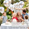 50x Luftballons Ballons Luftballon Luft, Helium silber Produktbild-Vorschau 5