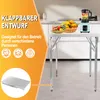 UISEBRT Table en acier inoxydable pliable Table de travail Voir les images du produit 4