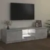 Mueble de TV con luces LED gris hormigón 140x40x36 cm Vista previa de la imagen del producto 3
