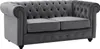Sofa 3-Sitzer & 2-Sitzer - Samt - Anthrazit - CHESTERFIELD Produktbild-Vorschau 4