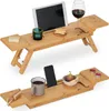 Relaxdays Badewannenablage Bambus, 70cm breit, Badetablett Produktbild-Vorschau 1
