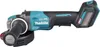 A cordless angle grinder is shown against a white background. Voir les images du produit