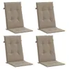 vidaXL Coussin pour chaise de jardin à haut dossier 4pcs Voir les images du produit 3