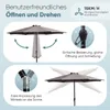 Sekey Alu Sonnenschirm 300 cm Rund Knickbar mit Kurbel Produktbild-Vorschau 7