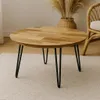 regalik Table basse ronde en chêne Ø80 cm – pieds métal Voir les images du produit 5