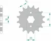AFAM Stahl Standard Ritzel vorne - 428 Produktbild-Vorschau 2