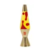A lava lamp with gold base and top, and yellow liquid with red blobs. Anteprima dell’immagine prodotto