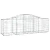 vidaXL Gabione mit Hochbogen 200x50x60/80 cm Verzinktes Produktbild-Vorschau 1