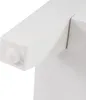 A close-up view of a white wooden furniture component, possibly a leg or support, with a small white cap or plug on the end. Náhled obrázku produktu