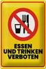 Blechschild Hinweis 20x30 cm Essen und Trinken Verboten Produktbild-Vorschau 2