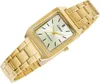 A gold-colored Casio watch with a rectangular face and a metal band, presented against a white background. Produktbild-Vorschau